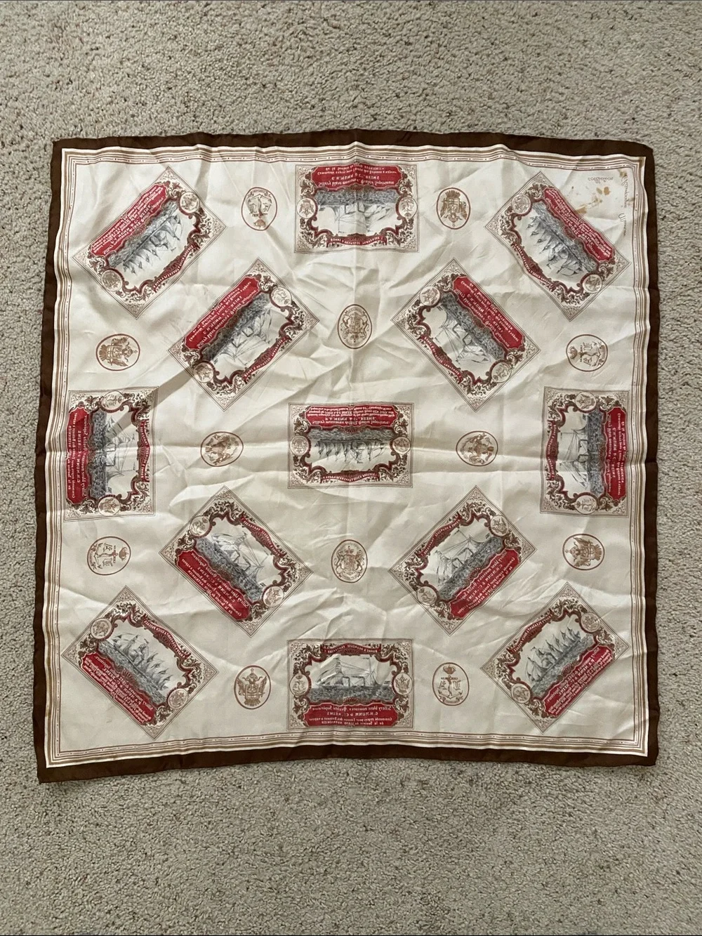 Champagne Mumm Collection Silk Hand Rolled Scarf.